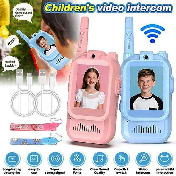 2 X Video Walkie Talkies For Kids Rechargeable Video Intercom Walkies TalkiesUK