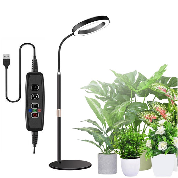 LED Grow Lights For Indoor Plants Halo Ring Full Spectrum Growing Lamp Veg