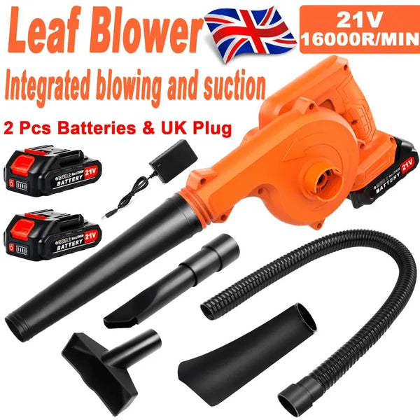 Cordless Leaf Blower And Vacuum Cleaner 2 In 1 For 21V Battery Compatible With DCB206&DCB181&DCB200 Etc. 20000rpm Motor, 120MPH Wind Speed, Lightweight And Cordless, Easy To Assemble - Great For Yar