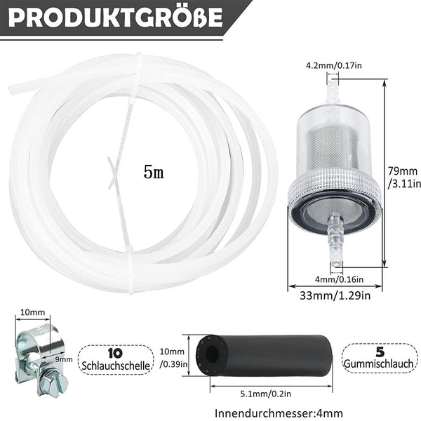 5Meter Fuel Hose Clip Filter Pipe Line Kit For Webasto Eberspacher Heater